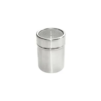 Stainless Steel Sugar Dispenser Shaker - Ø 68 mm x h 127 mm - 0.8 mm mesh - 0.35 L vol