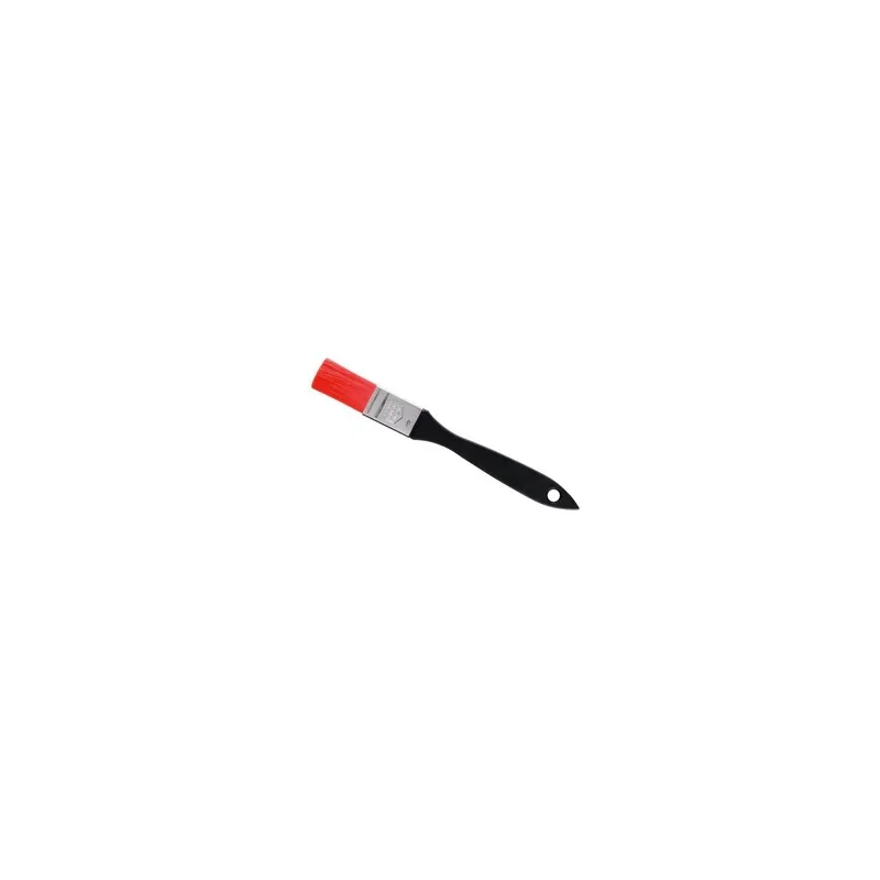 Black Plastic Pastry Brush with Red Nylon Bristles - 25 mm