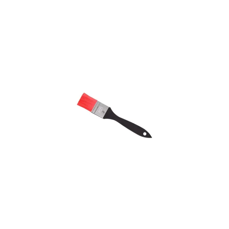 Black Plastic Pastry Brush with Red Nylon Bristles - 35 mm Black Plastic Pastry Brush with Red Nylon Bristles - 35 mm