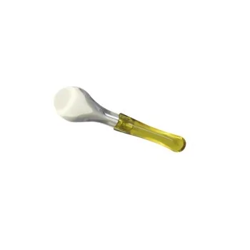 Stainless Steel Gelato Ice Cream Spatula - Yellow Handle - 260 mm x 65 mm x 15 mm