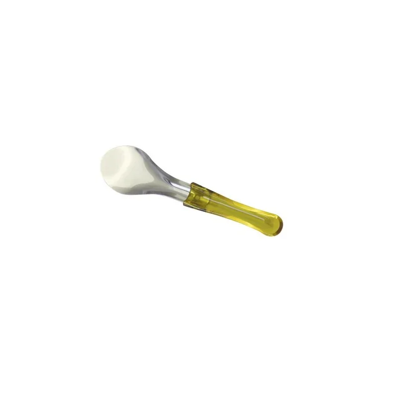 Stainless Steel Gelato Ice Cream Spatula - Yellow Handle - 260 mm x 65 mm x 15 mm