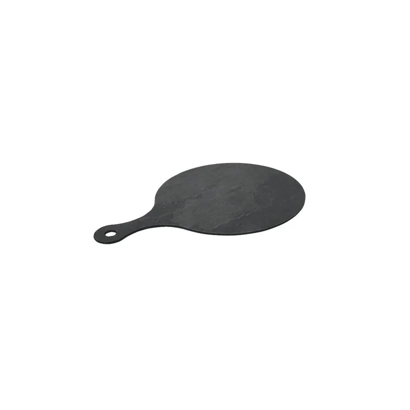 Round Plastic Slate Display Tray with Handle - Ø 320 mm x 465 mm
