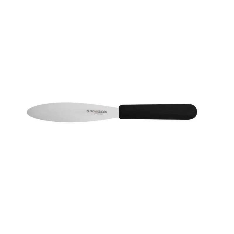 Smooth Spreading and Buttering Knife with Black Handle - 90mm