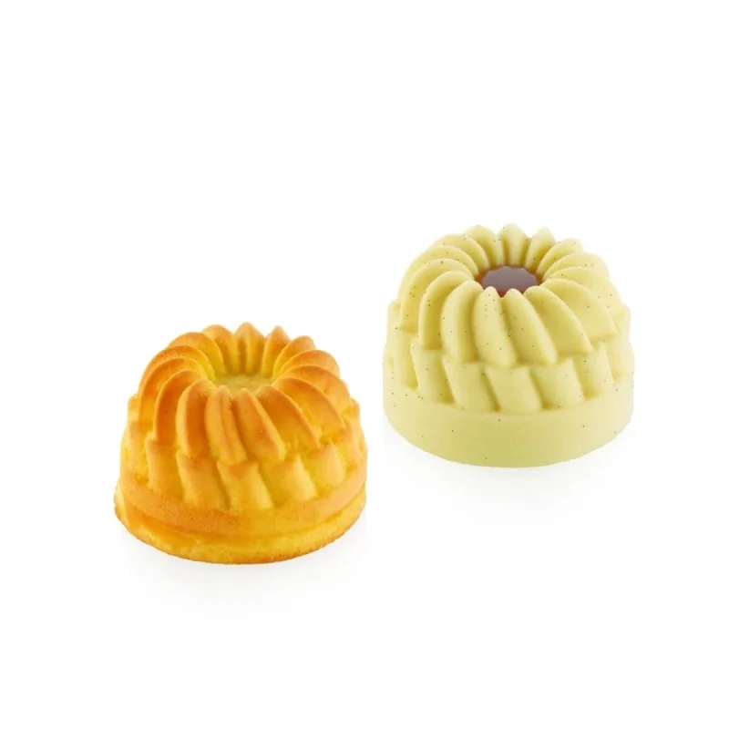 Silikomart Professional Pleincoeur Round 142 Single Portion Pastry Mold - ⌀70 mm x h 48 mm - 142ml - 6 Cavity Silikomart Professional Pleincoeur Round 142 Single Portion Pastry Mold - ⌀70 mm x h 48 mm - 142ml - 6 Cavity