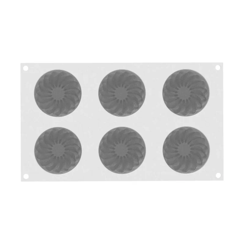 Silikomart Professional Pleincoeur Round 142 Single Portion Pastry Mold - ⌀70 mm x h 48 mm - 142ml - 6 Cavity Silikomart Professional Pleincoeur Round 142 Single Portion Pastry Mold - ⌀70 mm x h 48 mm - 142ml - 6 Cavity