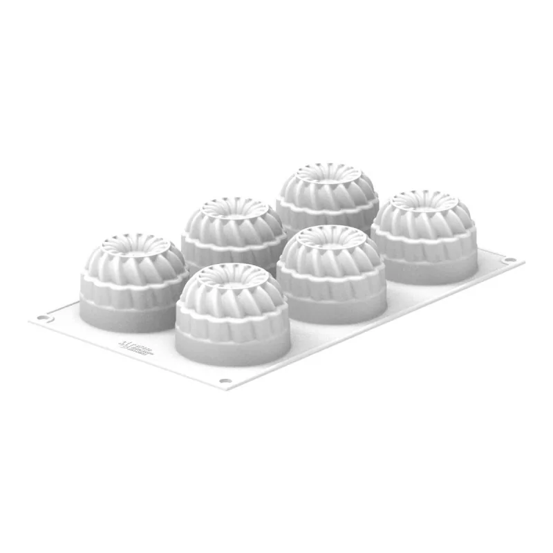 Silikomart Professional Pleincoeur Round 142 Single Portion Pastry Mold - ⌀70 mm x h 48 mm - 142ml - 6 Cavity Silikomart Professional Pleincoeur Round 142 Single Portion Pastry Mold - ⌀70 mm x h 48 mm - 142ml - 6 Cavity