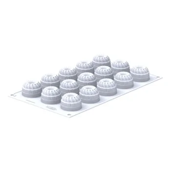 Silikomart Professional Pleincoeur Round 27 Mini Portion Pastry Mold - ⌀40 mm x h 27 mm - 27ml - 15 cavity