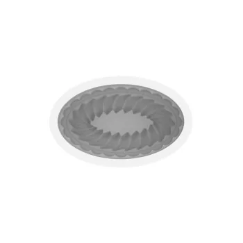 Silikomart Professional Pleincoeur Oval 665 Entremet Mold - 176 mm x 104 mm x h 60 mm - 665ml