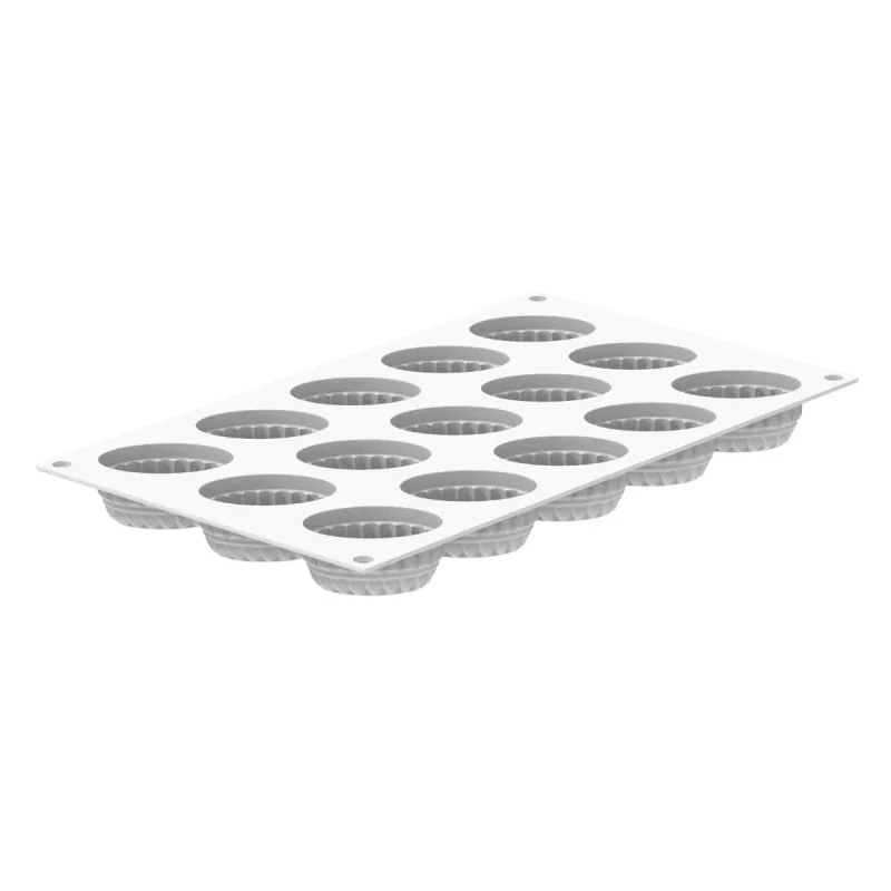 Silikomart Professional Pleincoeur Oval 28 Mini Portion Pastry Mold - 53 mm x 36 mm x h 25 mm - 28ml - 15 cavity Silikomart Professional Pleincoeur Oval 28 Mini Portion Pastry Mold - 53 mm x 36 mm x h 25 mm - 28ml - 15 cavity
