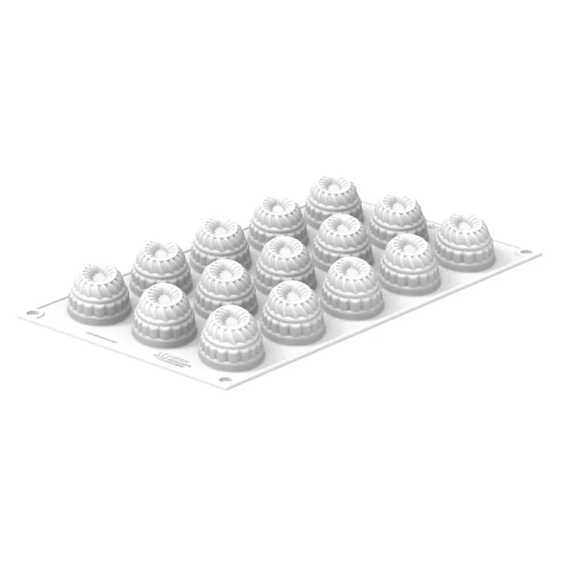 Silikomart Professional Pleincoeur Oval 28 Mini Portion Pastry Mold - 53 mm x 36 mm x h 25 mm - 28ml - 15 cavity Silikomart Professional Pleincoeur Oval 28 Mini Portion Pastry Mold - 53 mm x 36 mm x h 25 mm - 28ml - 15 cavity