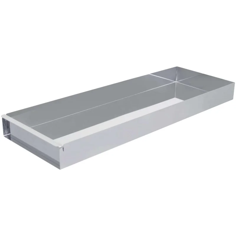 Stainless Steel Cake Display Sheet With Joint Bar - 580 mm x 200 mm x h 50 mm