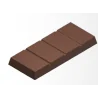 Polycarbonate Smooth Nougat Dubai Chocolate Bar Mold - 156 mm x 66.6 mm x 19 mm - 3 Cavity
