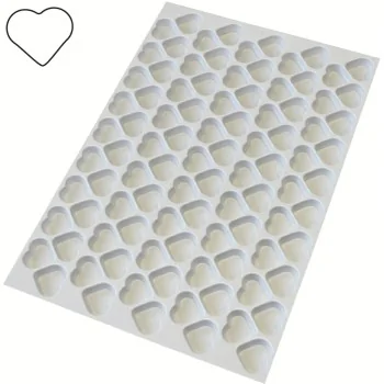Plastic Heart Shapes Cutting Sheet - 45 mm - 95 indents