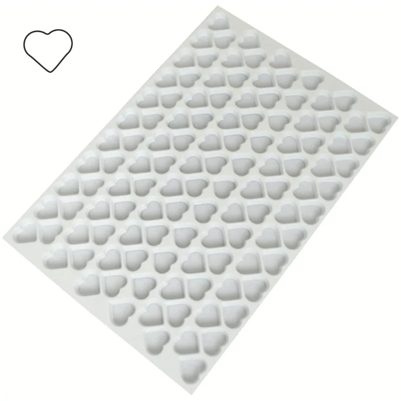 Plastic Heart Shapes Cutting Sheet - 35 mm - 116 indents Plastic Heart Shapes Cutting Sheet - 35 mm - 116 indents