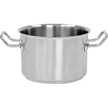 Stainless Steel High Casserole Pot - Ø 240 mm x h 150 mm - 6.6 L