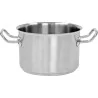 Stainless Steel High Casserole Pot - Ø 240 mm x h 150 mm - 6.6 L