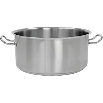 Stainless Steel Low Casserole Pot - Ø 280 mm x h 120 mm - 7.2 L
