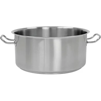Stainless Steel Low Casserole Pot - Ø 320 mm x h 150 mm - 12 L