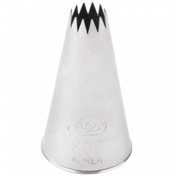 Ateco 863 Ateco 863 - French Star Pastry Tip .31'' Opening Diameter- Stainless Steel Fine Open Star (Petits Fours) Pastry Tips