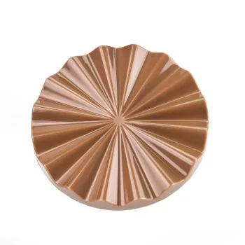 Polycarbonate Plissé Chocolate Tablet Mold - ø 110 mm x h 12 mm - 2 cavity - 95gr