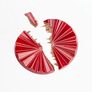 Polycarbonate Plissé Chocolate Tablet Mold - ø 110 mm x h 12 mm - 2 cavity - 95gr