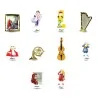 Prime Premium Assorted Galette des Rois Feves King Cakes Charms - Prodigious Mozart Collection - Pack of 100