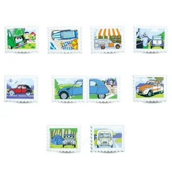 Prime Premium Assorted Galette des Rois Feves King Cakes Charms - France in a 2CV Collection - Pack of 100