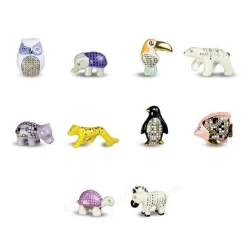 Prime Premium Assorted Galette des Rois Feves King Cakes Charms - Crossword Animals Collection - Pack of 100