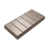 Thermoformed Polycarbonate Chocolate Tablet Mold - Dubai - 157 mm x 78 mm x 15.5 mm - 210 gr - 3 cavities