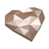 Thermoformed Polycarbonate Chocolate Tablet Mold - Brilliant Heart - 118 mm x 106 mm x 11 mm - 80 gr - 2 cavities