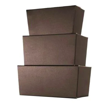 Premium Matte Ballotin Moka Brown Gold Inside Cardboard Boxes N°4 - 145 mm x 75 mm x 70 mm - 500 gr - Pack of 50