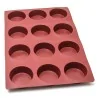 SILMAE Professional Silicone Pastry Mold - Cylinder - Ø 107 mm x 40 mm – 316 ml - 12 cavity