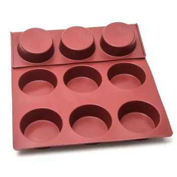 SILMAE Professional Silicone Pastry Mold - Cylinder - Ø 107 mm x 40 mm – 316 ml - 12 cavity