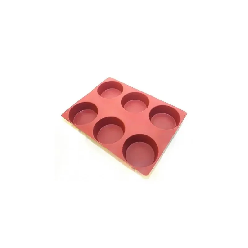 SILMAE Professional Silicone Pastry Mold - Cylinder - Ø 107 mm x 40 mm – 316 ml - 6 cavity SILMAE Professional Silicone Pastry Mold - Cylinder - Ø 107 mm x 40 mm – 316 ml - 6 cavity
