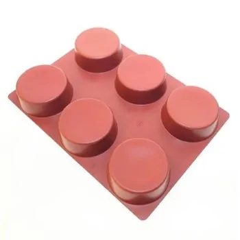 SILMAE Professional Silicone Pastry Mold - Cylinder - Ø 107 mm x 40 mm – 316 ml - 6 cavity