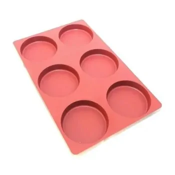 SILMAE Professional Silicone Pastry Mold - Cylinder - Ø 100 mm x 20 mm – 150 ml - 6 cavity