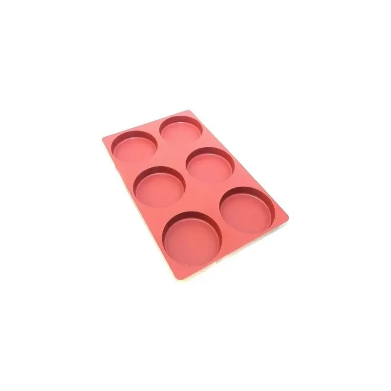 SILMAE Professional Silicone Pastry Mold - Cylinder - Ø 100 mm x 20 mm – 150 ml - 6 cavity SILMAE Professional Silicone Pastry Mold - Cylinder - Ø 100 mm x 20 mm – 150 ml - 6 cavity