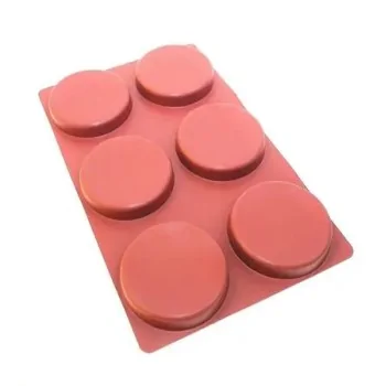 SILMAE Professional Silicone Pastry Mold - Cylinder - Ø 100 mm x 20 mm – 150 ml - 6 cavity