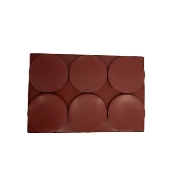 SILMAE Professional SiliconeEntremet Insert Pastry Mold - Cylinder - Ø 189 mm x 18 mm – 505 ml - 6 cavity