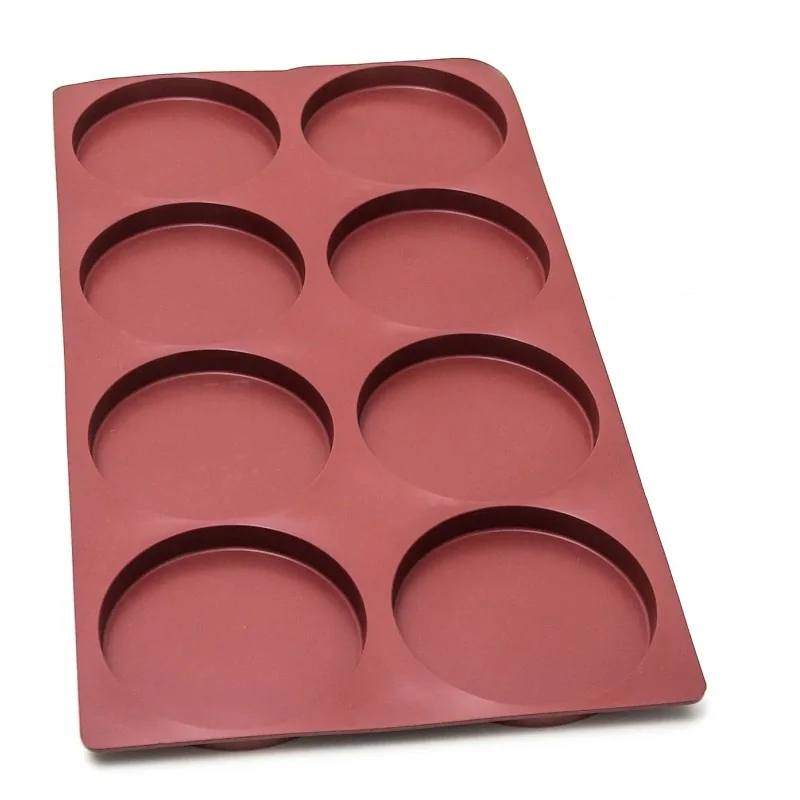 SILMAE Professional Entremet Insert Silicone Pastry Mold - Ø 140 mm x 18 mm – 275 ml - 8 cavity SILMAE Professional Entremet Insert Silicone Pastry Mold - Ø 140 mm x 18 mm – 275 ml - 8 cavity