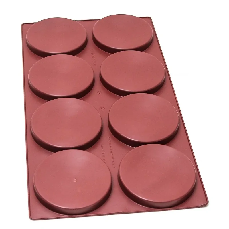 SILMAE Professional Entremet Insert Silicone Pastry Mold - Ø 140 mm x 18 mm – 275 ml - 8 cavity SILMAE Professional Entremet Insert Silicone Pastry Mold - Ø 140 mm x 18 mm – 275 ml - 8 cavity