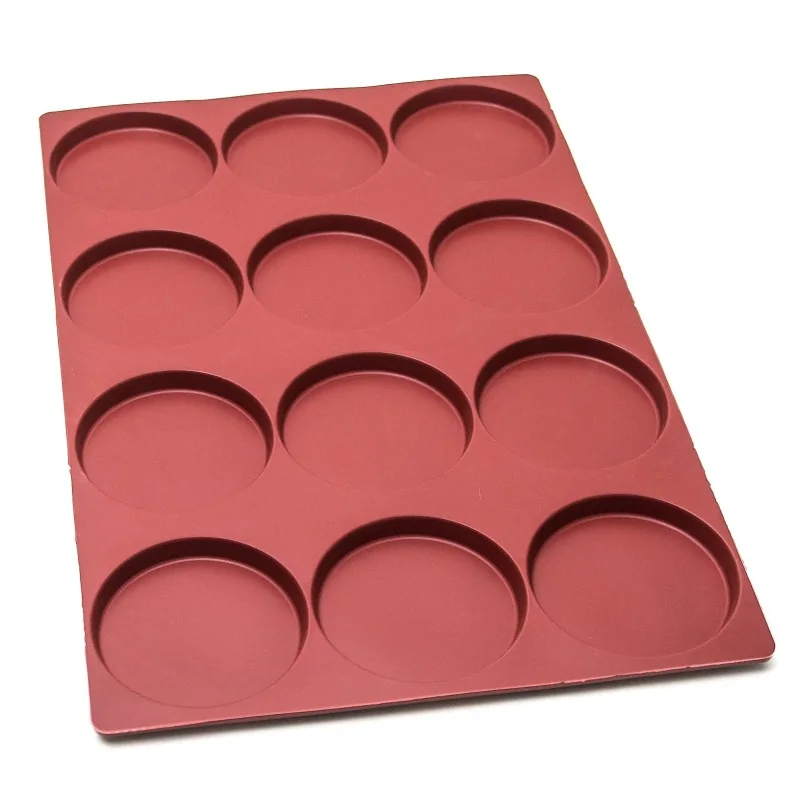 SILMAE Professional Entremet Insert Silicone Pastry Mold - Ø 124 mm x 15 mm – 172 ml - 12 cavity SILMAE Professional Entremet Insert Silicone Pastry Mold - Ø 124 mm x 15 mm – 172 ml - 12 cavity