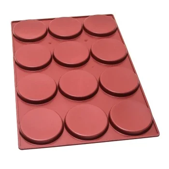 SILMAE Professional Entremet Insert Silicone Pastry Mold - Ø 124 mm x 15 mm – 172 ml - 12 cavity