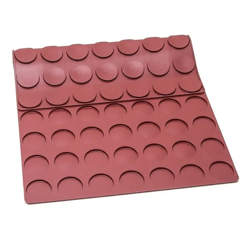 SILMAE Professional Florentine Silicone Pastry Mold - Ø 45 mm x 4 mm – 6.3 ml - 70 cavity SILMAE Professional Florentine Silicone Pastry Mold - Ø 45 mm x 4 mm – 6.3 ml - 70 cavity