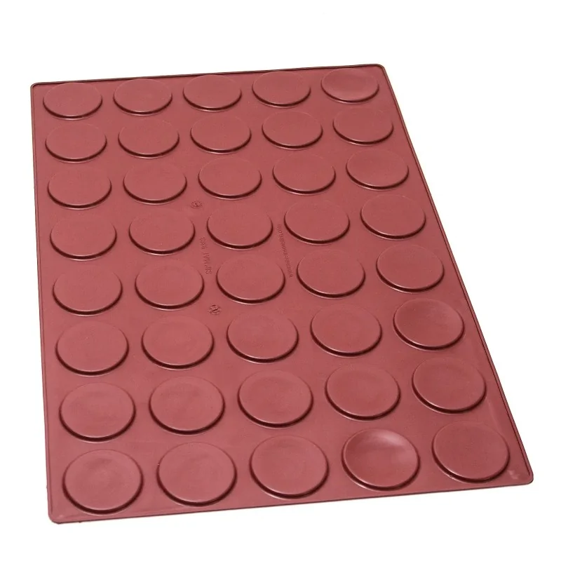 SILMAE Professional Florentine Silicone Pastry Mold - Ø 60 mm x 4 mm – 11.5 ml - 40 cavity SILMAE Professional Florentine Silicone Pastry Mold - Ø 60 mm x 4 mm – 11.5 ml - 40 cavity