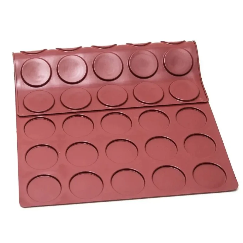 SILMAE Professional Florentine Silicone Pastry Mold - Ø 60 mm x 4 mm – 11.5 ml - 40 cavity SILMAE Professional Florentine Silicone Pastry Mold - Ø 60 mm x 4 mm – 11.5 ml - 40 cavity