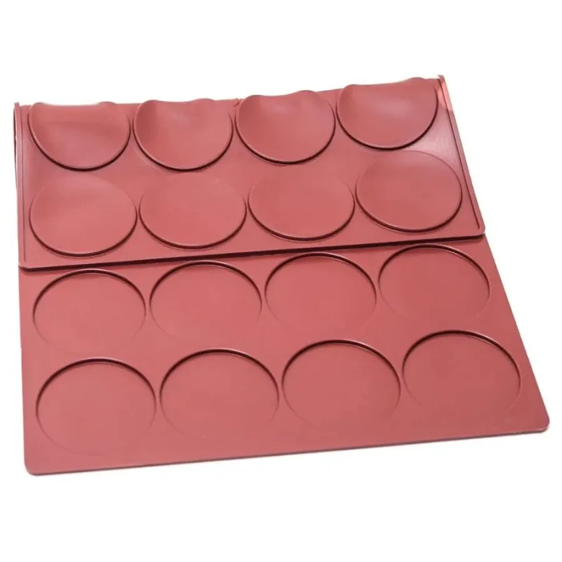 SILMAE Professional Florentine Silicone Pastry Mold - Ø 89 mm x 3.4 mm – 21 ml - 24 cavity SILMAE Professional Florentine Silicone Pastry Mold - Ø 89 mm x 3.4 mm – 21 ml - 24 cavity