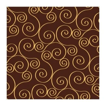 Yellow Twists Chocolate Transfer Sheets - 360 mm x 250 mm - 10 sheets