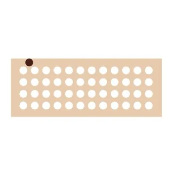Circle Decoration Silicone Stencil Chablon Mat - 2 cm Round - 48 cavities