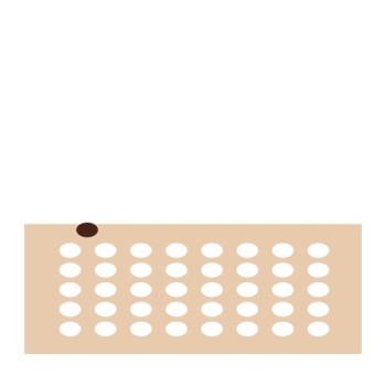 Oval Decoration Silicone Stencil Chablon Mat - 2.5 cm x 1.7 cm - 40 cavities